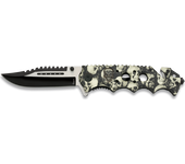 Navaja Skull Albainox Blanca