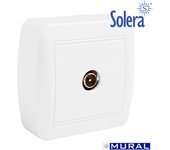SOLERA 42992 Toma DE SEÑAL Unica para TV 74X72X28MM. S. Mural, 50 W, Neutro