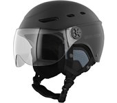 T'nB - Casco de protección con visera y orejeras desmontables, talla M, color negro
