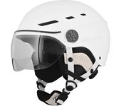 T'nB - Casco de protección con visera y orejeras desmontables, talla M, color blanco