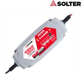 Solter INVERCAR 3800 - Cargador Inteligente de Baterías 6V/12V para Motos y Coches - Compatible Plomo-Ácido, AGM, Gel y Litio - 8 Etapas Automáticas - Desulfatador y Reparador