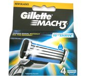Gillette Mach 3 hojilla de afeitar 4 pieza(s) Hombres