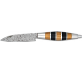 Navaja Damasco Aluminio/madera. 8.2 Cm
