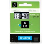 DYMO D1 - Etiquetas estándar - Negro en claro - 19mm x 7m