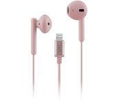 T'NB - Auriculares con cable, conector Lightning, semiintraaural, sonido estéreo, micrófono integrado, auriculares compatibles para Apple iPhone/iPad, certificados MFI- rosa