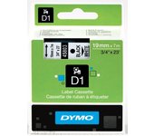 DYMO D1 - Etiquetas estándar - Negro sobre blanco - 19mm x 7m