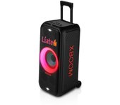 LG xboom DXL7T - Altavoz Bluetooth enrollable (250 W, funciones de karaoke y DJ, iluminación), color negro [año modelo 2024]