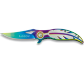 Navaja Rainbow Pluma. Hoja:7 Cm