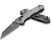 Benchmade STE-290-BK Navaja Táctica Immunity con hoja Acero CPM-M4 (62-64HRC), de 15,09 cm mango anodizado G10 aluminio T6 gris carbón.