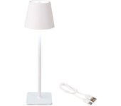 Lámpara led de mesa recargable para exterior y interior color 37 cm blanco
