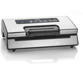 Envasadora al vacío 20 l/min, soldadura ajustable (130 W, 230 V, 76 dB) con 2 rodillos de sellado