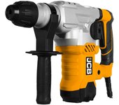 Taladro Percutor Eléctrico JCB-RH1500-E 1500W, perforación, impacto y cincelado, mango antivibración, cambio rápido, incluye taladros y cinceles, estuche resistente.