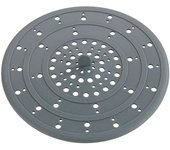 WENKO Filtro desagüe de silicona Sava gris - colador de fregadero, Silicona, 12 x 0.3 x 12 cm, Gris