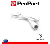 Prolongador Electrico Clavijas Macho-hembra 4mm Blanco 3m Pepb08s-3-w