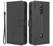 Para ZTE nubia Red Magic 8 Pro+ 5G / Red Magic 8 Pro 5G Diamond Texture PU Leather Stand Cover Shell Flip Wallet Case Negro