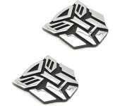 Para Coche Autobot Sticker Pair Chrome Acabado Pvc Emblemas Automáticos Transformadores Autobot Accesorios de Coche