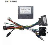 Se aplica al adaptador de arnés de cableado de 16 pines del automóvil Decodificador de caja Canbus Cable de alimentación de radio Android para Pors...