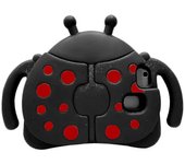 Kid Ladybug Case para Samsung Galaxy Tab A7 Lite 8.7 T220 T225 2021, Kickstand Heavy Duty Shockproof Cover T Negro