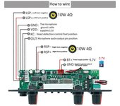 Placa de amplificación 2 x 10W Bluetooth Mp3 Placa de decodificación Carro Reproductor de audio Módulo Bluetooth de coche Acce Como se muestra