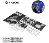 Redkid Etiquetas de advertencia de guardabarros NICECNC ATV para Yamaha YFZ450R 2009-2013 YFZ450 2009 2013 YFZ450X 2010-2011 Accesorios de aluminio...