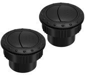 Garneck 2Pcs 60mm Salpicadero Salida de Ventilación de Aire Aire Acondicionado Deflector Techo Lateral para Coche RV ATV A1176 (Negro)