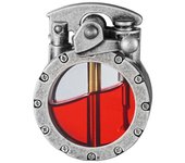 Encendedor retro transparente con balancín Regalo personalizado de encendedor recargable para cumpleaños Plata
