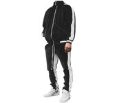 Conjunto de sudadera de terciopelo para hombre, conjunto de chándal casual chaqueta y pantalones