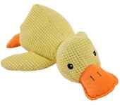 El pato calmante Mellow Dog Lindo pato sin relleno con perro chirriante suave Juguetes para masticar animales de peluche para perros grandes y pequ...