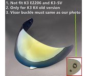 Visera de casco para AGV K3 K4 Casco Moto Accesorios K3 Shield protección UV K4 Lente del casco Capas cortavientos Shield Parabrisas Oro