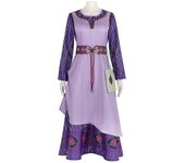 Película Deseo Asha Cosplay Disfraz Dibujos Animados Adulto Púrpura Princesa Vestido Sirvienta Uniforme Halloween Mascarada Fiesta Mujer Ropa 140cm