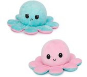 Doble cara Flip Reversible Octopus Lindo Peluche Juguetes Animales Muñeca rosa azul