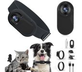 Collar de cámara para gatos, cámara inalámbrica para perros HD 1080p, cámara de acción deportiva, cámara para collar de gato, cámara de grabación d...