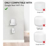 para Nest WiFi Pro Soporte de montaje en pared Base de soporte de almacenamiento de pared de altavoz inteligente, 3 piezas Blanco