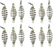 Augro 24 piezas de cebo de pesca trampa de jaula comedero de jaula soporte de canasta señuelo grueso comedero carpa señuelo accesorios para peces