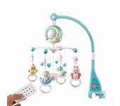 Yuxin Móvil para bebés con juguetes giratorios colgantes, caja de música y función de proyector, control remoto de tiempo, regalo perfecto para el ...