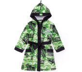 Albornoz verde de camuflaje para niños de Jurassic World Impresión del logotipo de camuflaje 8-9 Years