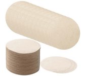 Filtros de papel de repuesto de 600 piezas, filtros redondos de cafetera desechables para café y espresso Mak color café claro