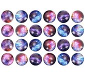 24 piezas de bolas de estrés de galaxias, bolas de estrés con tema espacial de 2,5 pulgadas bolas de estrés bolas de alivio del estrés para niños y...