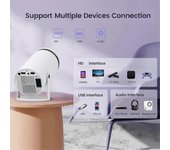 Proyector portátil Ultra HD Smart HY300 Proyector multifunción doméstico Android 5G en el extranjero con enchufe de la UE Como se muestra