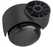 Rueda sin vástago silenciosa negra de 2 pulgadas - Ruedas de silla de repuesto para sillas de oficina - Ruedas para muebles - 5 piezas