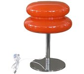 Lámpara retro de tarta de huevo Lámpara de hongo moderna de mediados de siglo Lámpara de escritorio USB Atenuación tricromática Sala de estar Rojo ...