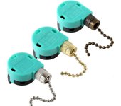 3Pcs ZE-268S6 Interruptor de ventilador de techo 3 velocidades 4 cables para ventiladores de techo y luces de pared Interruptor de cadena de tracción