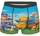 Logitech Ropa interior bóxer para hombre Winnie the Pooh Calzoncillos para hombre negro M