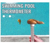 Termómetro de la piscina del verano de la caca, termómetro de la piscina divertido Piscina flotante de broma de caca y bañera de hidromasaje Como s...