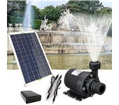 Bomba de fuente solar 50w 800lh DC 12v Bomba sin escobillas de bajo ruido Cascada al aire libre Fuente Jardín Piscina Estanque Pájaro Baño Decoraci...