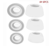 7pcs Consejos para los oídos para Huawei Freebuds Pro Eartips Vivo Tws2 Consejos para auriculares Blanco 6pcs