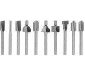 Augro 10 piezas de 3 mm 1/8 " vástago HSS Brocas de enrutador La herramienta para trabajar la madera se adapta a las piezas de la herramienta rotat...