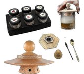 unbrand Kit de ahumador de cóctel para queso de whisky y accesorios para fumadores de bebidas de sabor Accesorios para bares de cócteles Ahumador d...