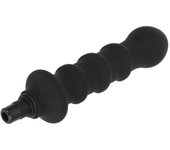 Accesorio de pistola de masaje en espiral 0.470.51in Accesorio Pistola de masaje de silicona cabeza negra