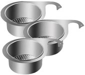 Cesta coladora de fregadero de cisne de acero inoxidable, cesta de filtro de fregadero de acero inoxidable, cesta de colador de alimentos con frega...